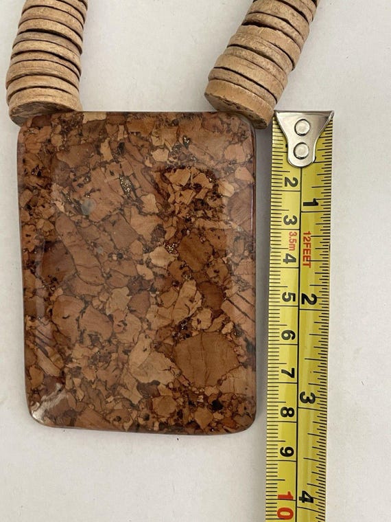 Statement Necklace Square Pendant - image 10