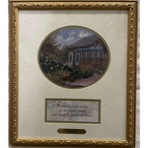 Thomas Kinkade&#39;s-Gardener&#39;s Retreat-Collector&#39;s Society-13x15 Accent Print COA