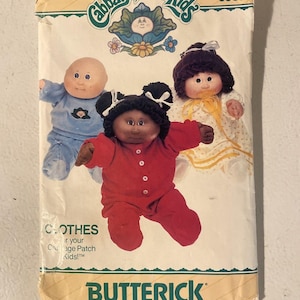 6507 Vintage Butterick Schnittmuster Craft Cabbage Patch Puppenkleidung Sew OOP