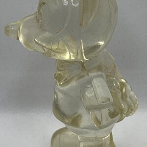 Vintage doorzichtig Mickey Mouse Disney-beeldje van hard plastic 3 afbeelding 4