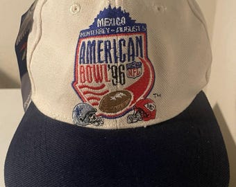 Vintage 1996 NFL American Bowl Mexico snapback hoed Reebok Cowboys Kansas City