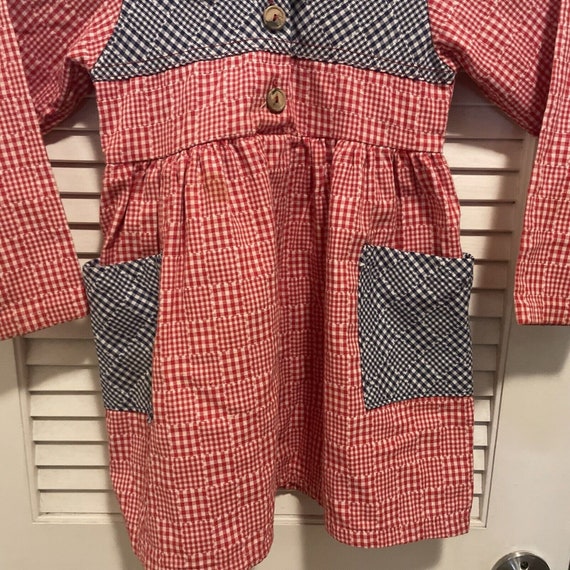 buster brown girls red and blue plaid dress size … - image 3