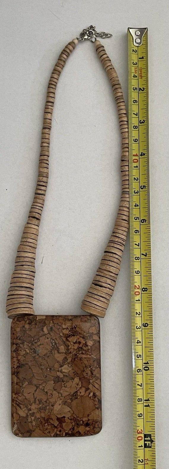 Statement Necklace Square Pendant - image 12