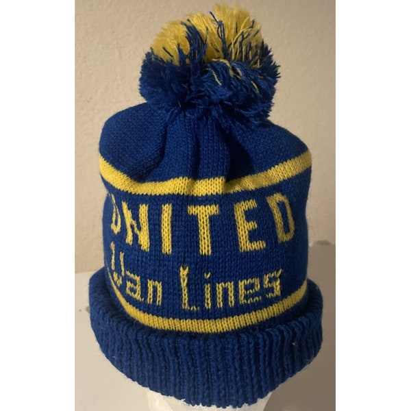 Vintage United Van Lines Beanie Hat Pom Pom