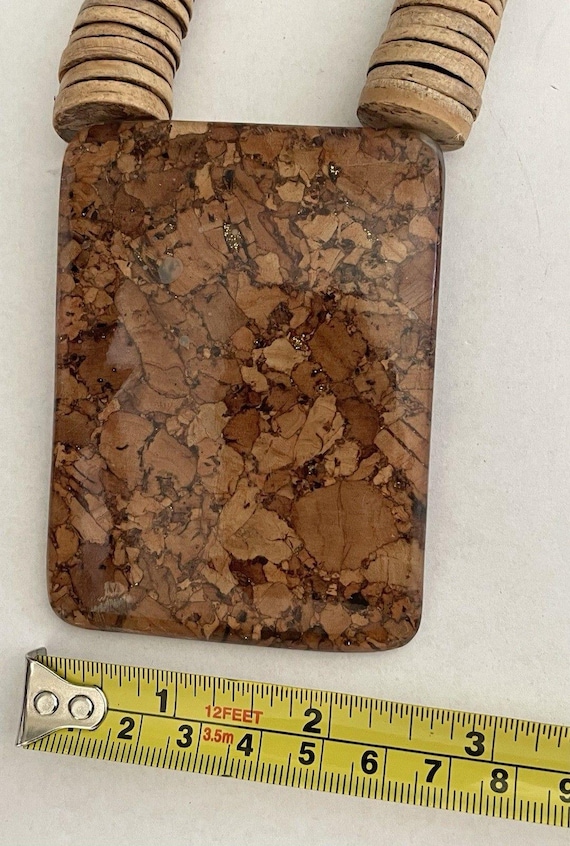 Statement Necklace Square Pendant - image 11