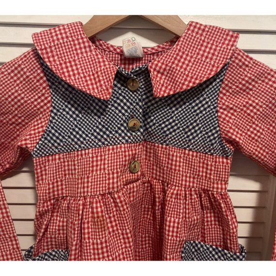 buster brown girls red and blue plaid dress size … - image 2