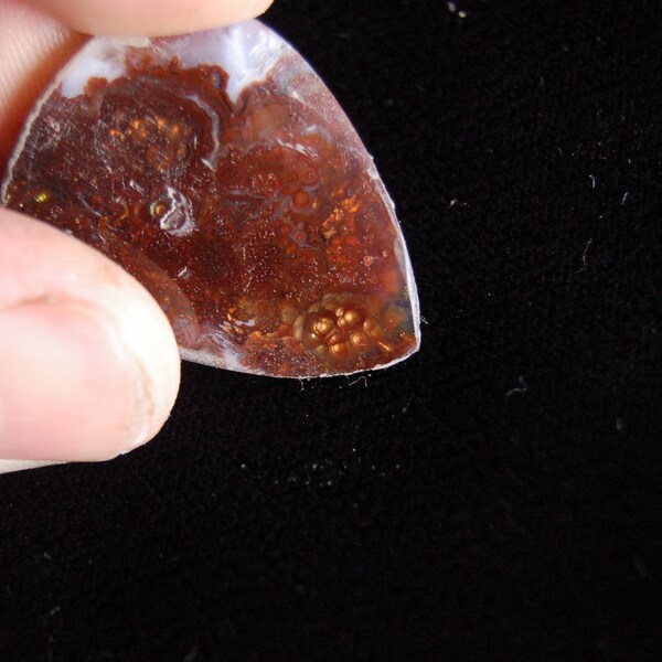 Large Stone Guitar Pick Made from Fire Agate