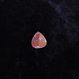 Large Heavy Stone Guitar Pick Made from Flame Agate