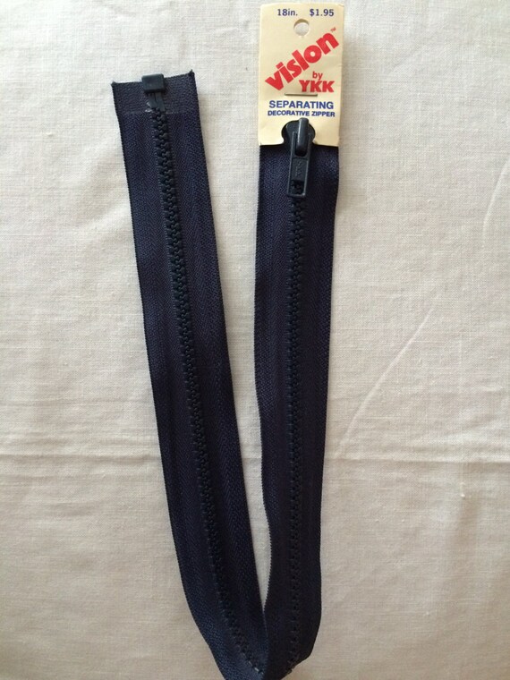 New Separating Decorative Zipper Navy Blue 18 Polyester Etsy