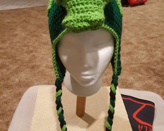 Crochet pattern for alligator or crocodile hat