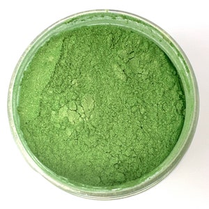 1 oz. Jar - Shamrock Green Mica Color Pigment Powder (Shimmer) - for Soap Making, Resin, Epoxy, Nail Polish, Cosmetics, Eyeshadow, and more!