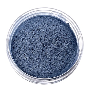 1 oz. Jar - Blue Steel Mica Color Pigment Powder (Shimmer) - for Soap Making, Resin, Epoxy, Nail Polish, Cosmetics, Eyeshadow, and more!