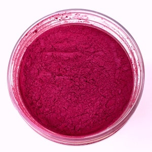 1 oz. Jar - Fuchsia Mica Color Pigment Powder (Shimmer) - for Soap Making, Resin, Epoxy, Nail Polish, Cosmetics, Eyeshadow, and more!
