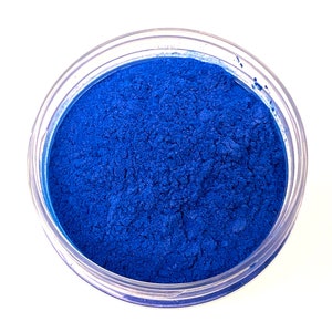 1 oz. Jar - Azure Blue Mica Color Pigment Powder (Shimmer) - for Soap Making, Resin, Epoxy, Nail Polish, Cosmetics, Eyeshadow, and more!