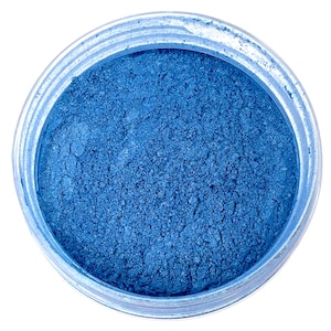 1 oz. Jar - Ocean Blue Mica Color Pigment Powder (Shimmer) - for Soap Making, Resin, Epoxy, Nail Polish, Cosmetics, Eyeshadow, and more!