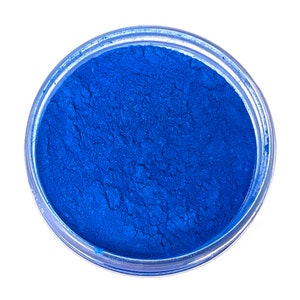 1 oz. Jar - River Blue Mica Color Pigment Powder (Shimmer) - for Soap Making, Resin, Epoxy, Nail Polish, Cosmetics, Eyeshadow, and more!