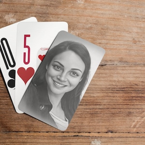 Personalisiertes Portrait Spielkarten Deck und 8x10 Digitales Kunstportrait