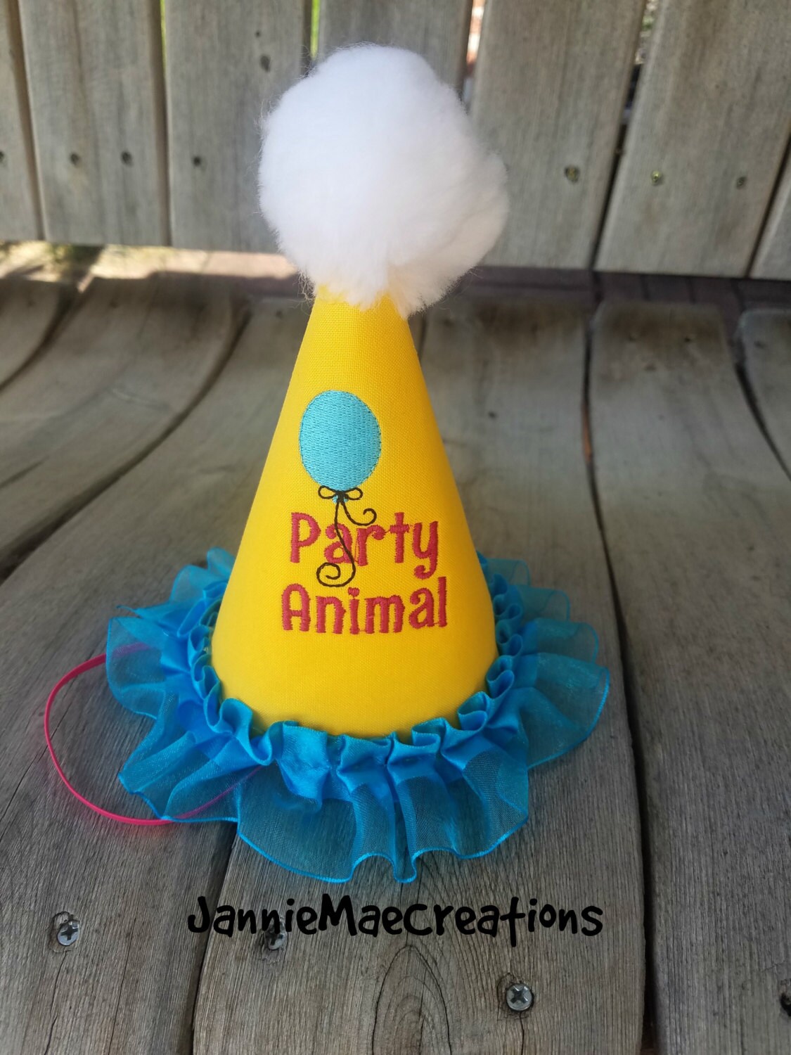 PARTY ANIMAL Dog Birthday Party HAT With Balloon Birthday Etsy