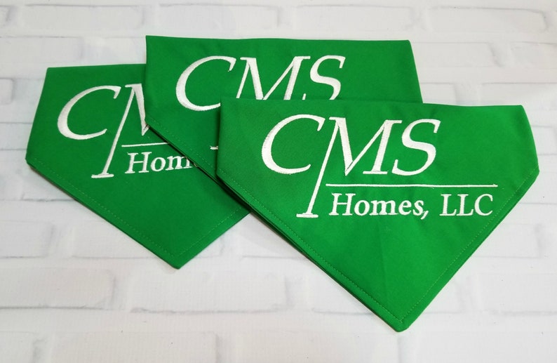 Company Logo Tie on Dog Bandana Custom Logo Dog Bandana Dog Etsy