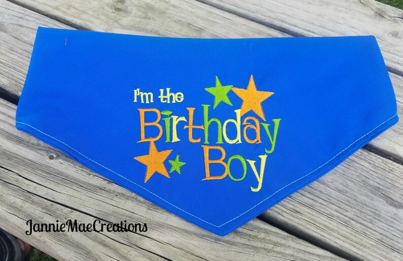 Birthday Boy Dog Bandana I'm the Birthday Boy Dog Scarf Etsy