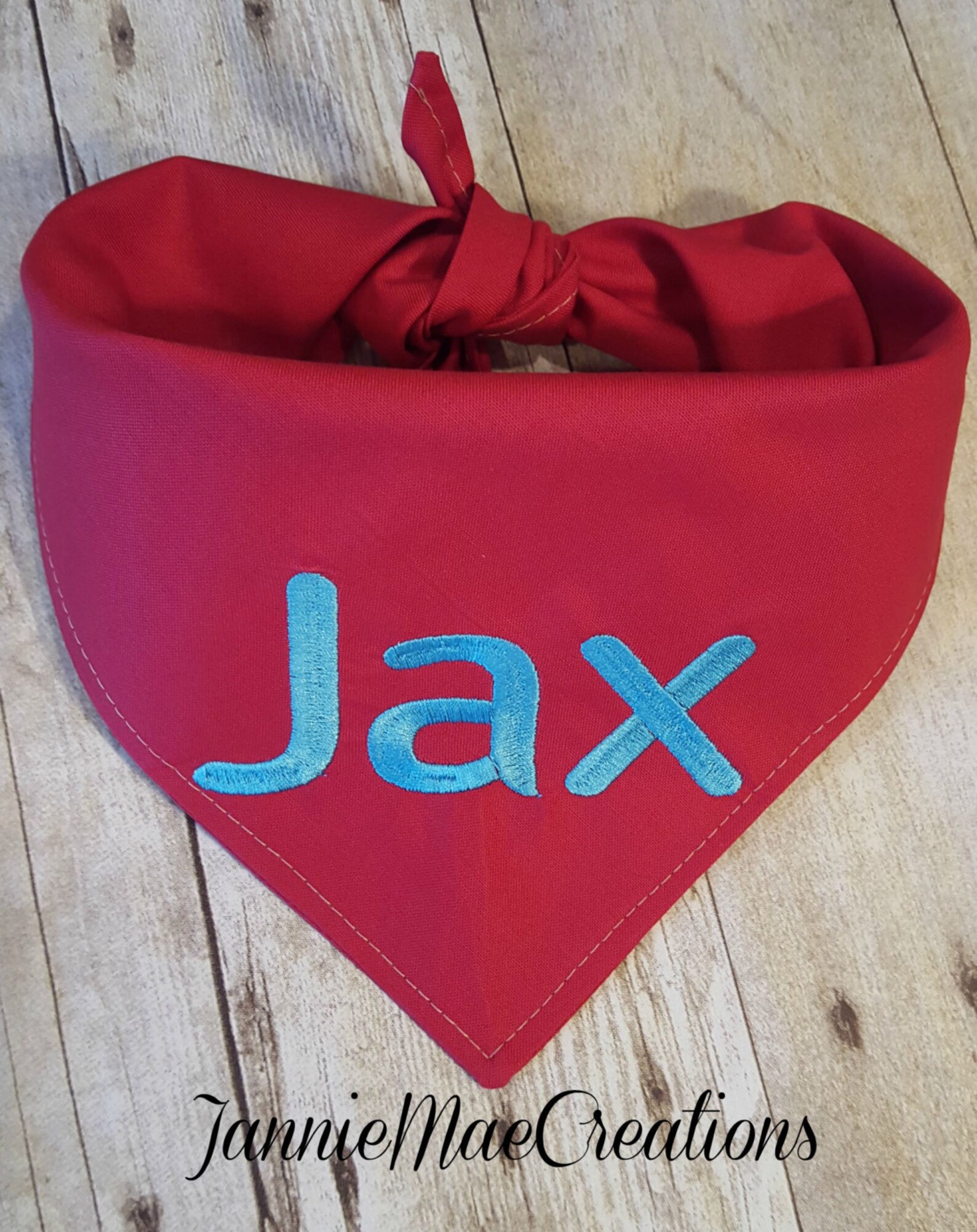 Personalized Embroidered Dog Bandana Name Only No Paw Print Etsy