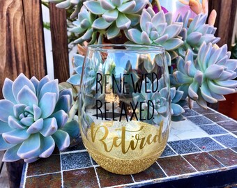 Retirement Wine Glass