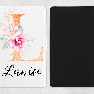 Faux Gold Glitter Initial with Name Passport Holder, Passport gift, Passport cover, Passport holder, Passport with Name