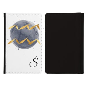 Zodiac Initial Passport Holder, Passport gift, Passport cover, Passport holder, Passport gift, Initial passport cover, Passport