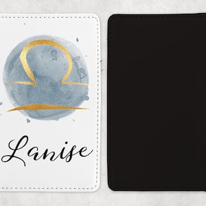 Zodiac Name Passport Holder, Passport gift, Passport cover, Passport holder, Passport gift, Initial passport cover, Passport