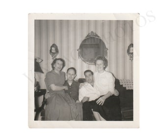 Vintage Photo 1940 Wives sitting on husbands laps Printable, Download Photo, Antique Photo, Digital Photo 0039