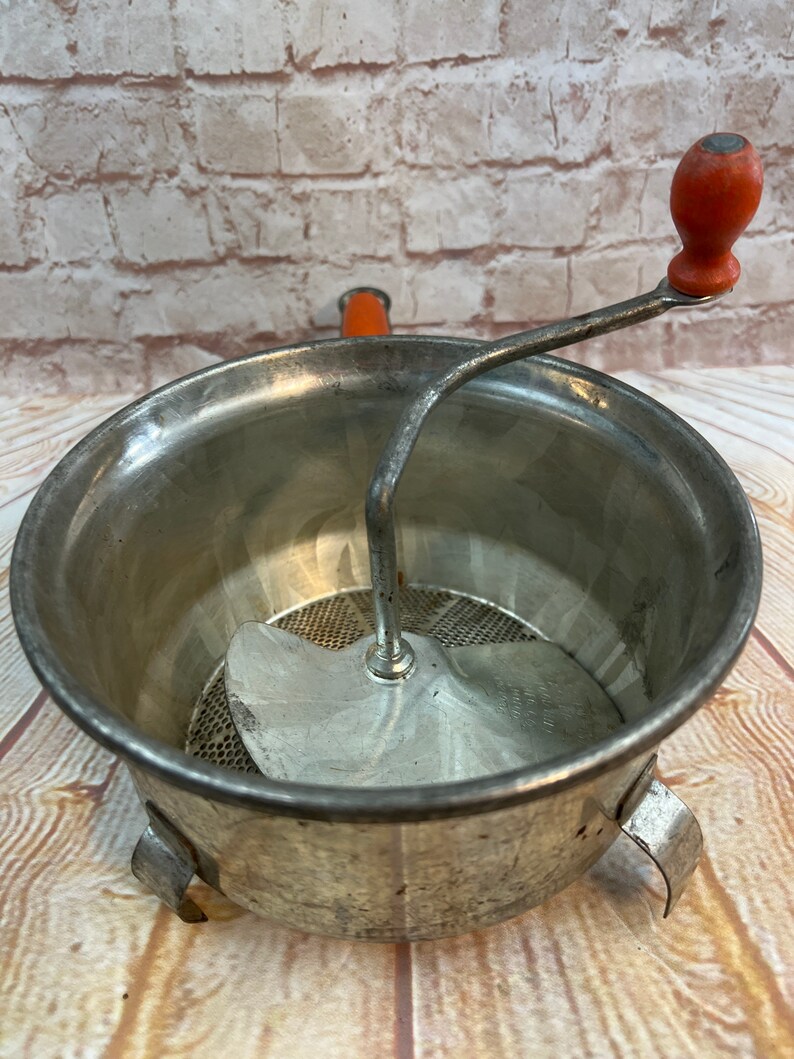 Vintage 1940s Red Handled Foley Food Mill Potato Masher Etsy