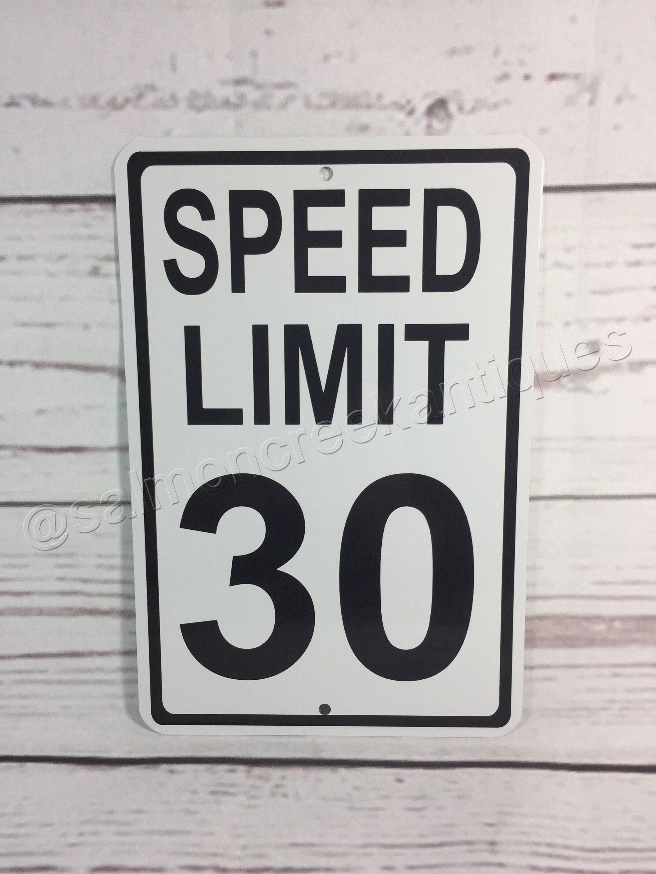 Speed Limit 30 Metal Street Traffic 30th Birthday Sign NEW - Etsy