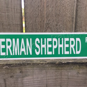 GERMAN SHEPHERD Place Street METAL Dog House Sign 3&quot;x12&quot; New & Handmade!
