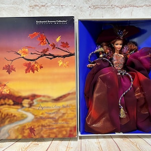 Vintage 1995 Autumn Glory Barbie Puppe von Mattel - Enchanted Seasons Collection - Limitierte Auflage - Neu in Box #15204