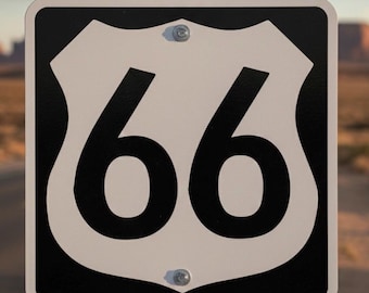 Route 66 Metal Sign: Mini Highway Road Trip Decor