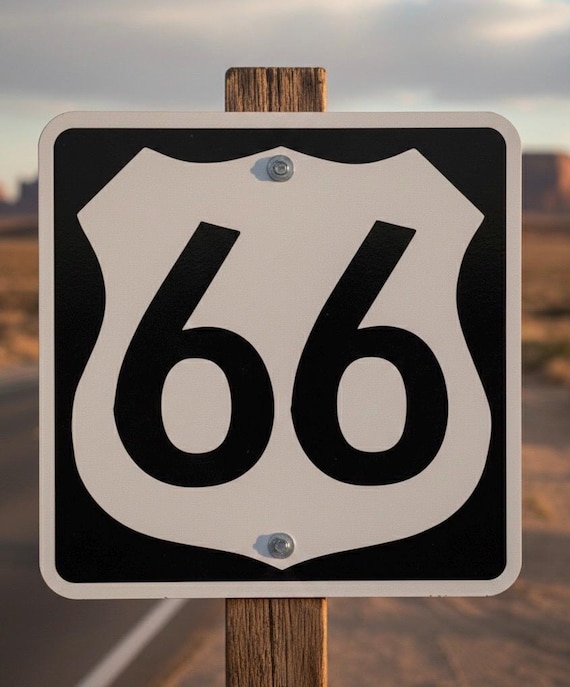 Route 66 Metal Sign: Mini Highway Road Trip Decor - Etsy