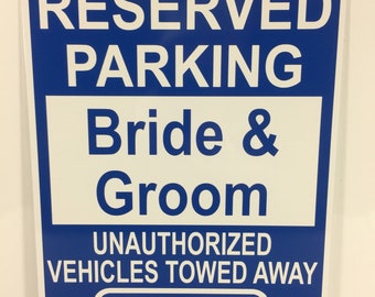 Custom"RESERVED PARKING TOW AWAY ZONE"-9"x12-Your Text-metal sign Free Shipping 