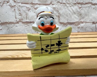 Vintage 1986 Nephew Louie with map Disney Ducktales Adventure Minature 2” PVC Mini Figure Toy by applause