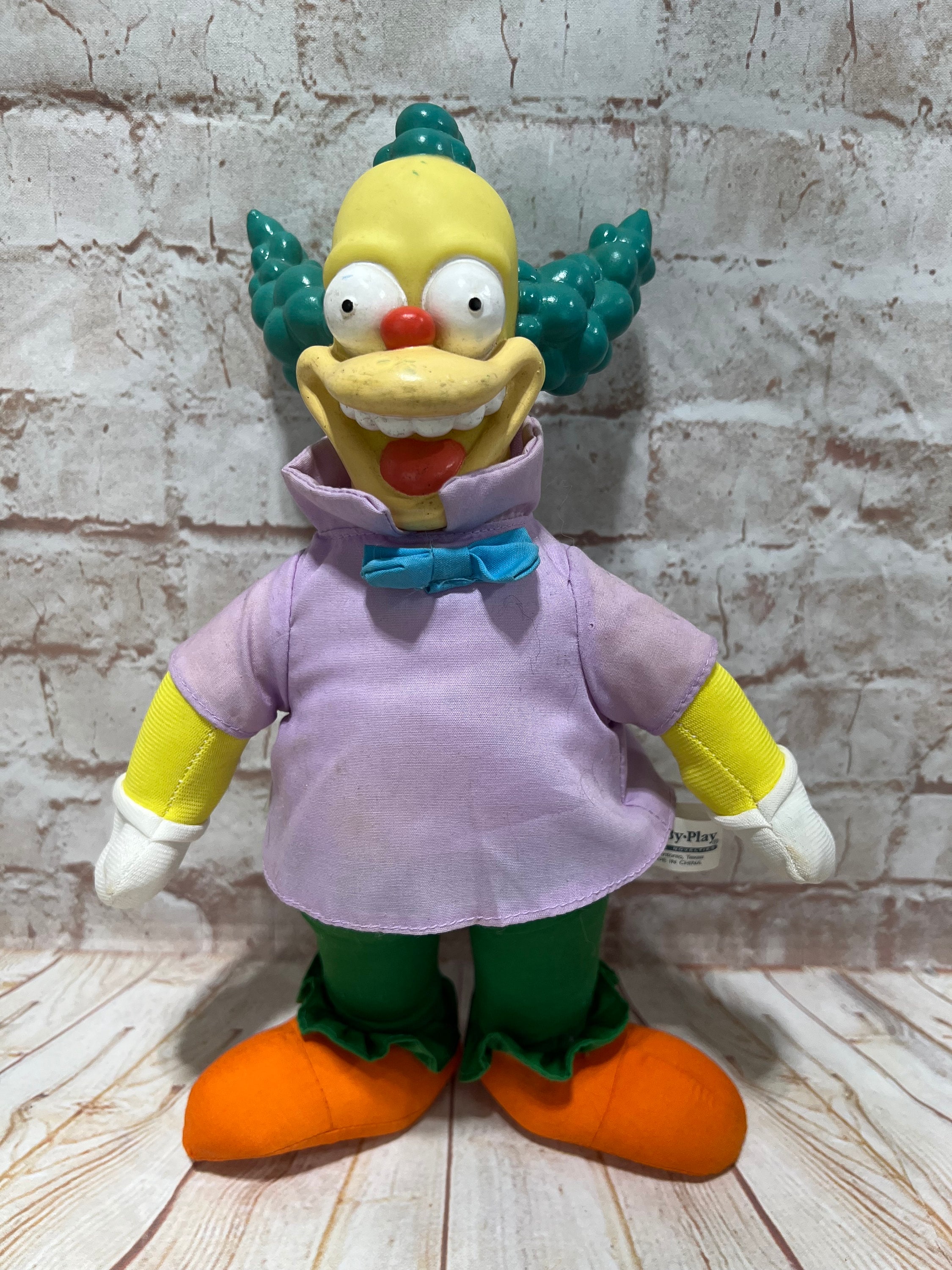 Vintage 1993 the Simpsons Krusty the Clown Plush Doll Toy Figure 11 From Play by Play Rare Etsy UK