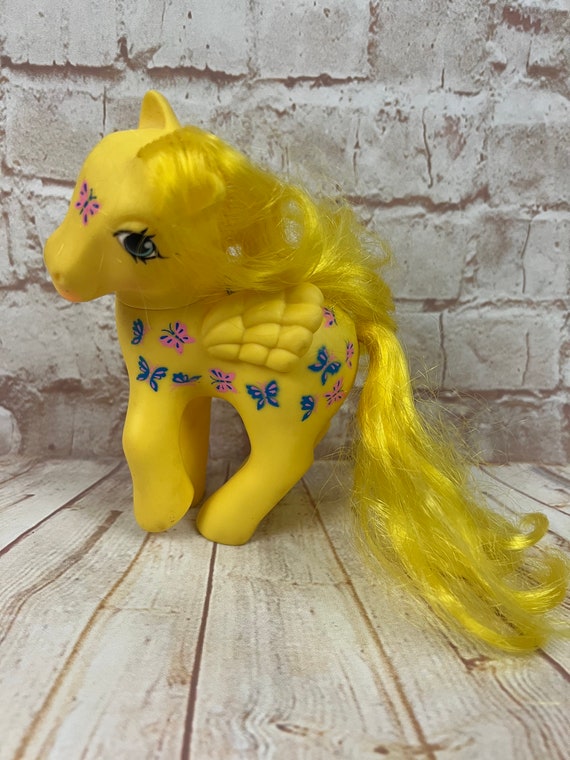 Vintage 1987 Original G1 My Little Pony dancing Butterflies Yellow Pegasus Pony Figure MLP by Hasbro Etsy