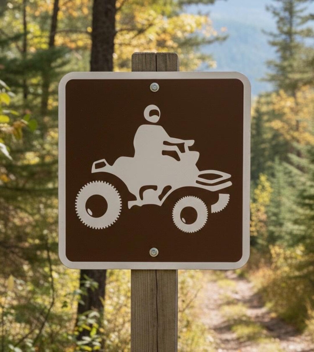 Mini Quad Sign Off-road ATV Trail Metal Sign: 4x4 Quad 6