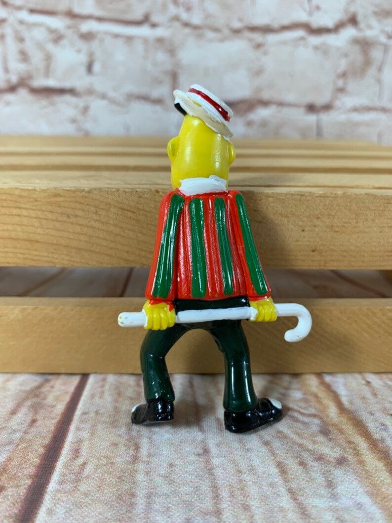 Vintage Sesame Street Bert tap dancing with hat and cane Mini PVC Miniature Action Figure Toys Figurine by Tara Toys 1980/'s