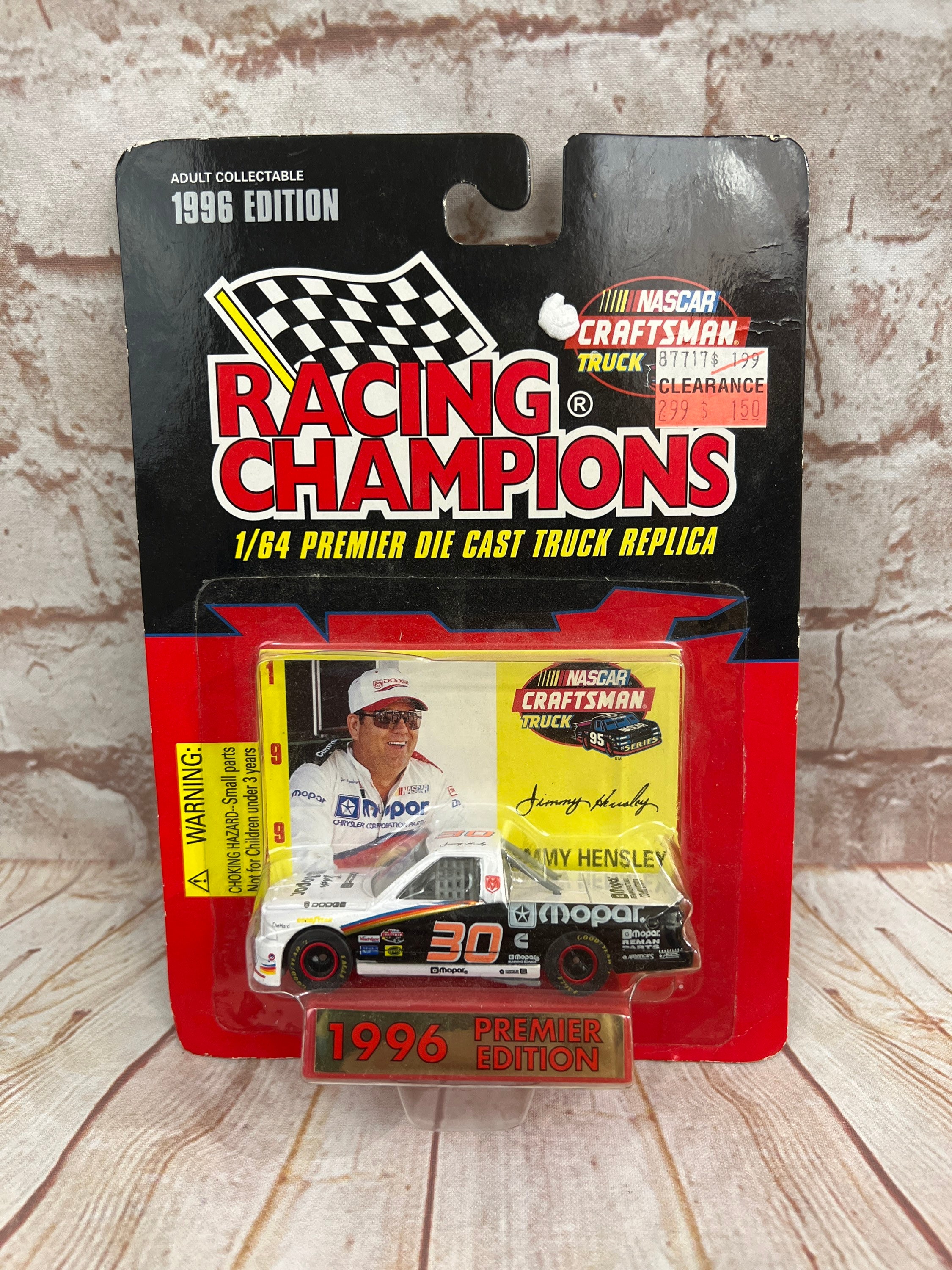 Vintage 1996 Racing Champions JIMMY HENSLEY #30 Mopar Dodge
