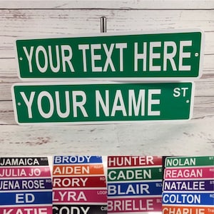 Custom Name Your Text Street Road Mini METAL Sign 3"x12" Personalized! You choose Name!