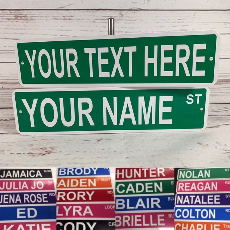 Custom Name Your Text Street Road Mini METAL Sign 3'x12' Personalized! You choose Name! 