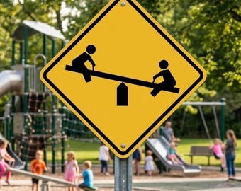 Caution Children at Play Sign Aluminum 12