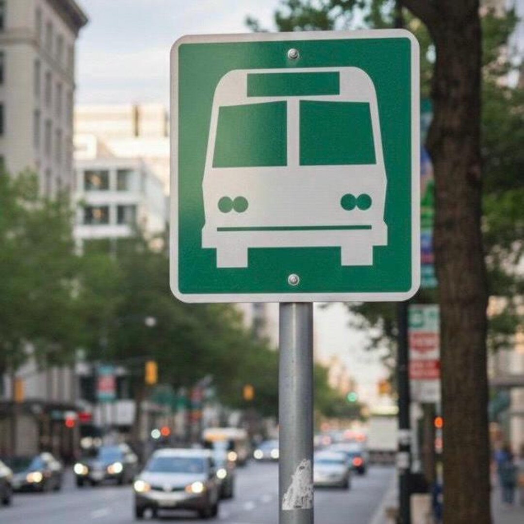 BUS STOP Metal Sign: Roadside Decor (6