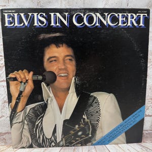 Vintage 1977 Elvis Presley « Elvis in Concert » Disque vinyle 2 LP