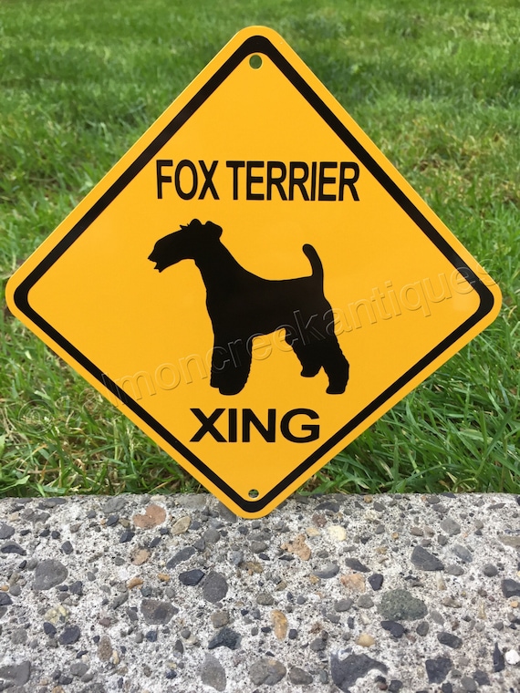 Toy Fox Terrier  Xing Sign Dog Crossing NEW 