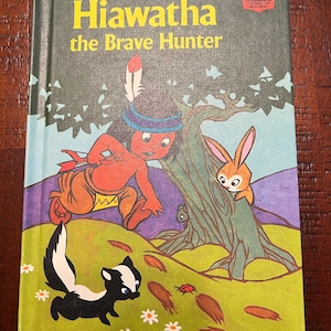 Vintage 1979 Disney Wonderful World of Reading Hiawatha The Brave Hunter hardcover children book
